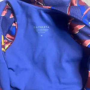 Athleta Floral Racerback Tank Top - Blue and Red thumbnail 4