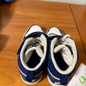 Nike Court Borough Mid 2 GS Navy Blue White Sneaker cd7782-107 Size W8‎ Y6.5 thumbnail 8