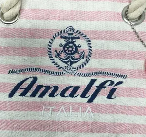 Small Striped Handbag Pink/White thumbnail 2