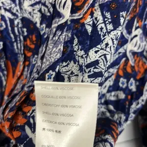 Anthropologie Maeve Cathy pleated v-neck jungle bird print blouse thumbnail 6