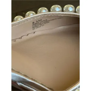 Nicola Bathie x Antonio Melani Bebe Ankle Strap Glitter Pearl pumps in rose gold thumbnail 10