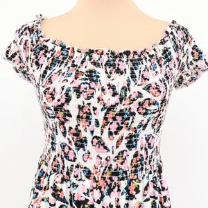 Guess Floral Off Shoulder Maxi Dress Womens Size‎ S Smocked Summer Vacation thumbnail 8
