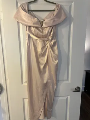 Selfie Leslie Amaryllis Off-Shoulder Twist Maxi Dress Pearl thumbnail 5