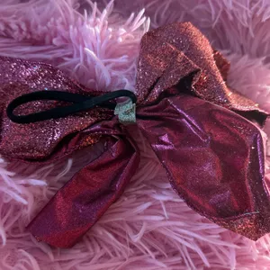 Breast Cancer Awareness Glitter Bow thumbnail 1