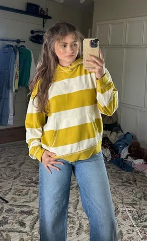 Free people Your Favorite Striped Hoodie thumbnail 1