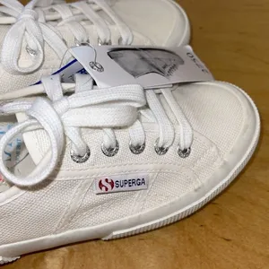 Superga Unisex 2750 Cotu Classic Canvas Lace-up‎ Sneakers Ivory Sz M 4.5/W 6 NWT thumbnail 6