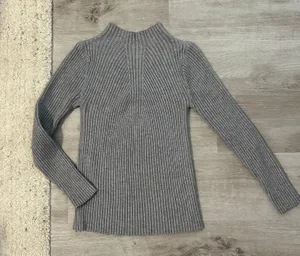 Ribbed mock neck sweater long sleeve tight sculpting sweater thumbnail 1