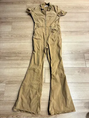 We The Free People Women’s Jayde Flare Jumpsuit Tan Size XL thumbnail 3
