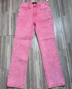 Juicy Couture Pink Acid Washed Straight Leg Jeans NWT Women’s Size 25” thumbnail 1