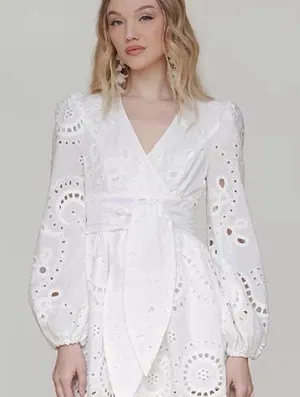 Avec Les Filles White Eyelet Jumpsuit size 10 New with tags thumbnail 1