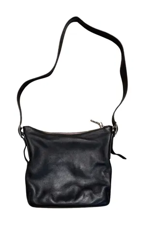 Coach Sholder/Crossbody Bag Womens Medium Black Leather Good 9326 Hobo‎ Zip Top thumbnail 1
