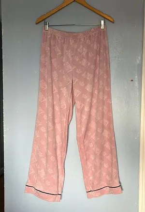 Juicy by Juicy Couture Pink Velour Embellished Logo Pull On Pajama Sweatpants thumbnail 1