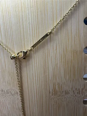 NWT Kendra Scott Gold 14k over Brass Oval Teardrop Accent Necklace Choker thumbnail 5