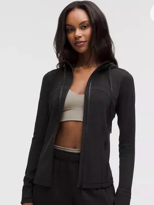 Lululemon Define Hooded Jacket Nulu Black Size 10 thumbnail 1