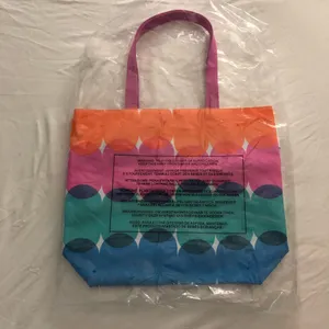 NWOT colorful Clinique beach tote thumbnail 3