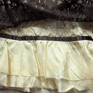 PAIGE Brown Lace Tank Top with Cream Accents thumbnail 4