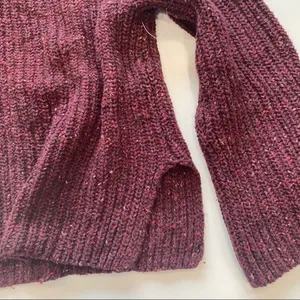 BP‎ | Turtleneck Chunky Cozy Knit Sweater Burgundy thumbnail 4
