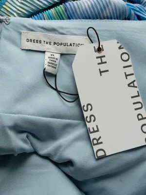 Dress the Population - Kathleen Floral‎ Ruffle Halter Gown thumbnail 4