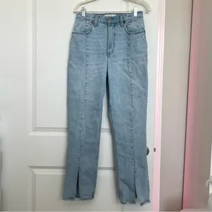 Abercrombie & Fitch Curve Love The 90s Straight Ultra High Rise size 28/6s thumbnail 3