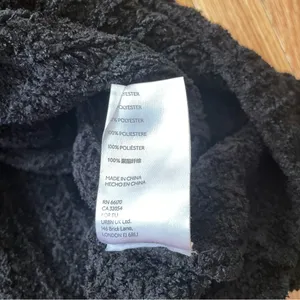 Urban Outfitters Cropped Cardigan Womens Small Black Ribbed Knit Shrug Oversized thumbnail 8