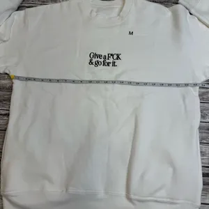 Unisex Oversized Graphic Sweatshirt “Give a F*CK & Go For It” Medium thumbnail 9