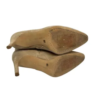 Vince Camuto Boots Size 8 Leather Womens Tan Almond Toe‎ Side Zip Ankle Booties thumbnail 10