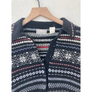 Vintage 90's Esprit Fair Isle Wool Cotton Nordic Indie Grandmacore Sweater Small thumbnail 3