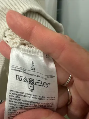 Banana Republic Cream Open-Knit Scoop Neck Sweater thumbnail 3