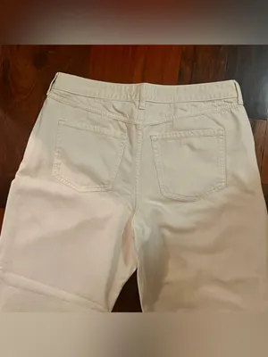 Hollister Women’s Cream Ultra High-rise Baggy Denim Jeans - Short Length thumbnail 5
