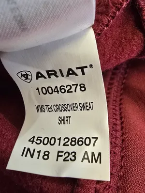 {S} Ariat Women's Tek Crossover Sweatshirt Burnt Russet Red thumbnail 14