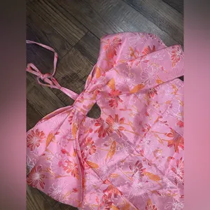 Buddy love satin floral large pow romper formal party glam $130 cocktail spring thumbnail 5