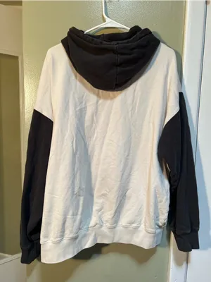 John Galt Brandy Melville Women's One Size Hoodie New York White Gray Raglan thumbnail 8