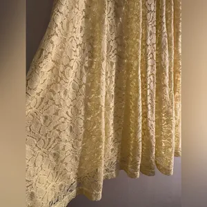 Betsey Johnson 2000s vintage Butter Yellow Lace MinI Swing Dress Sz 8 thumbnail 3