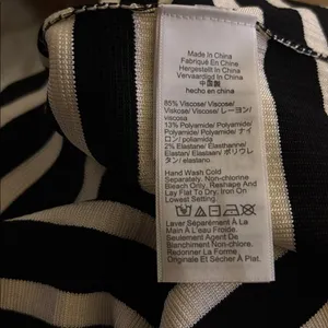 J. Crew Cyan Striped black White Strapless Knit Maxi Tube Dress L Resort Wear thumbnail 7