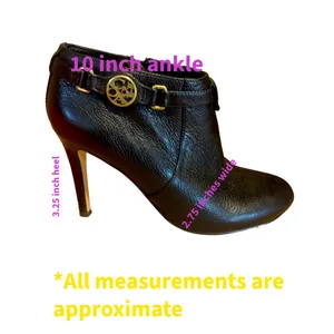 Coach "Salene Cow Safari" Black Leather Heeled Bootie W/Box (5) thumbnail 10