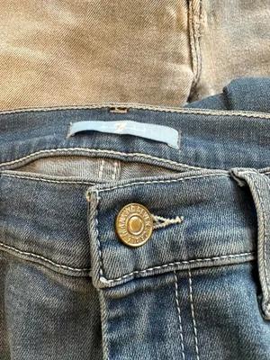 7 For All Mankind Tailorless Dojo Slim Flare Jeans Size 28 Medium Wash Blue Y2K thumbnail 5