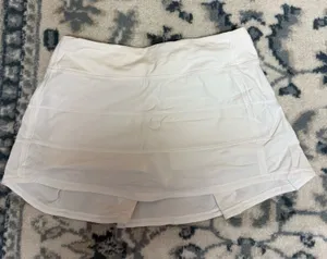 Lululemon Skirt Pace Rival White 6 thumbnail 1