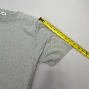 Draper's & Damon's Short Sleeve Pointelle Knit Sweater Sage Green thumbnail 9