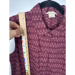 Duluth Large Womens Long Top or Mini Dress Organic‎ Cotton Burgundy Sleeveless thumbnail 8