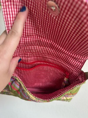 Vintage Vera Bradley Quilted Silk Plaid Purse thumbnail 10