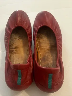 Tieks By Gavrieli Leopard Burgundy Ballet Flats Size 7.5 thumbnail 4