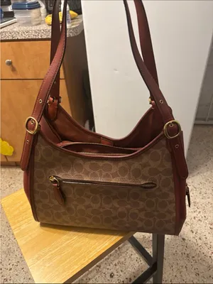 COACH Lori Shoulder Bag Tan Rust Signature Canvas Shoulder Bag C4825 thumbnail 5