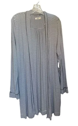 UGG Women’s Black / White Stripe Robe Kimono Size L thumbnail 1