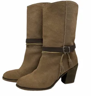 Mia Limited Edition Tooledo Leather Boots w/ Tassel & Buckle Belt Accent Sz 9M thumbnail 6