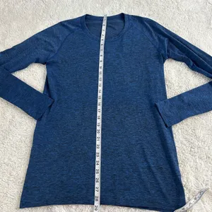 Lululemon Womens Long Sleeve Swiftly Blue Activewear Top 12 Yoga Sports Preppy thumbnail 5