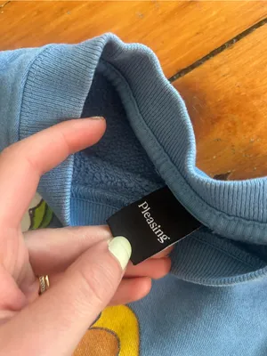 Pleasing by Harry Styles Shroom Bloom Crewneck Medium blue cotton thumbnail 5