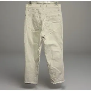 Abercrombie & Fitch 90s Straight Ultra High Rise Jeans Women’s 28/6S White Denim thumbnail 6