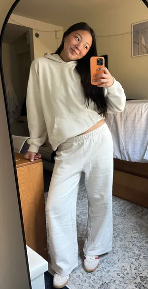 Cream Hollister sweat set  thumbnail 1
