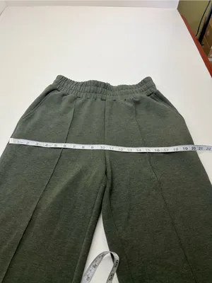 Varley DoubleSoft Green Wide Leg Pull-on Pant Womens Medium Stretch Pockets thumbnail 7