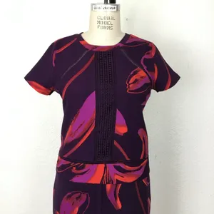 Worthington Women’s Top Skirt 2 Pc Size M Purple /Red Vintage Stretch Comfy thumbnail 6